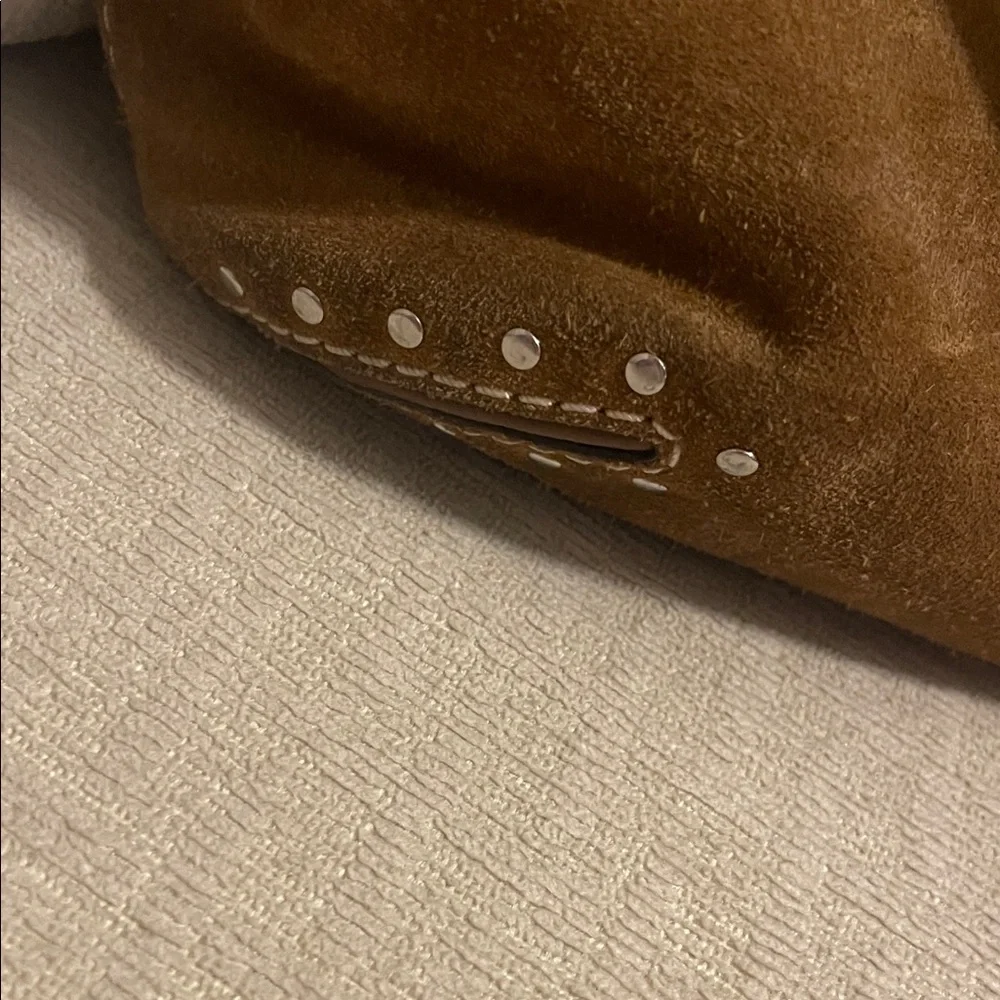 Michael Kors Brown Suede and Leather Tote Bag - Picture 13 of 16
